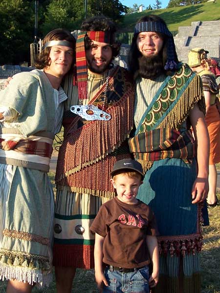 Andrew with Nephi, Laman and Lemuel