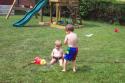 20050818 Andrew and Matthew playing with sprinkler 03