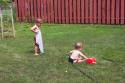 20050818 Andrew and Matthew playing with sprinkler 13